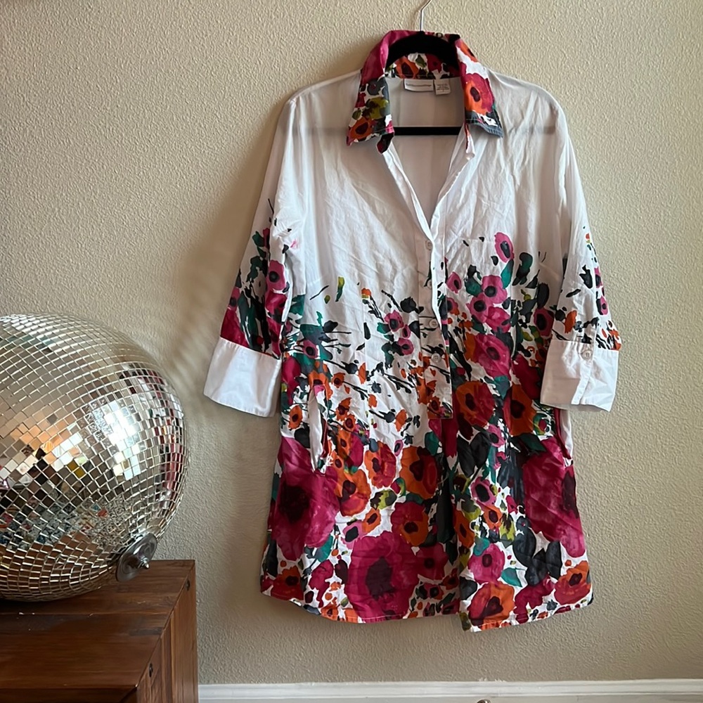 Button Up Floral Dress